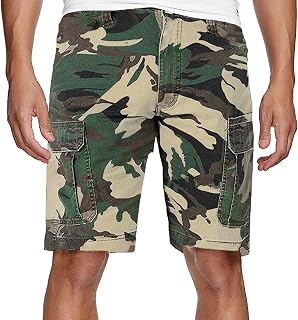 LindoMaker Mens Shorts Elasticated Waist Summer Shorts Plus Size Tactical Shorts Workout Running Shorts