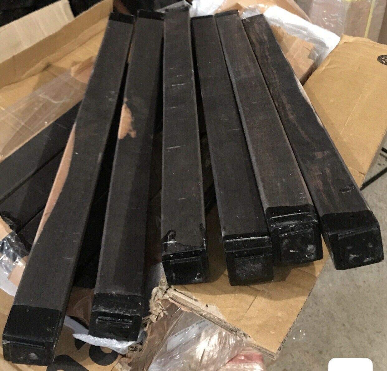 Gaboon Ebony Wood Turning Blanks, Suitable Turning Blank Squares for Woodturning (10, 1" X 1" X 12")