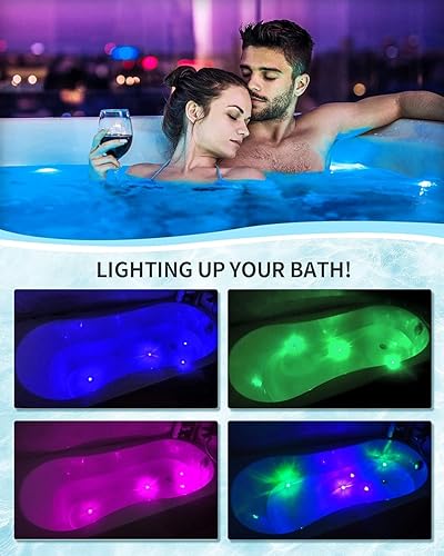 Miniatura 3 de Bombas de baño iluminadas con sorpresa en el interior, juego de regalo natural XL de 4.23 onzas, 6 con aceites esenciales, bombas de baño grandes