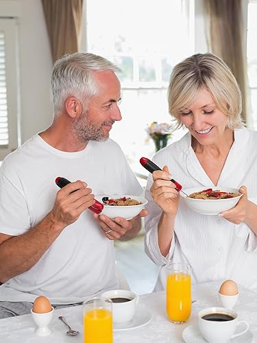 Miniatura 2 de Utensilios adaptativos, suministros especiales con peso, juego de tenedor, agarre débil y ayuda para discapacitados y Parkinson para vivir, artritis