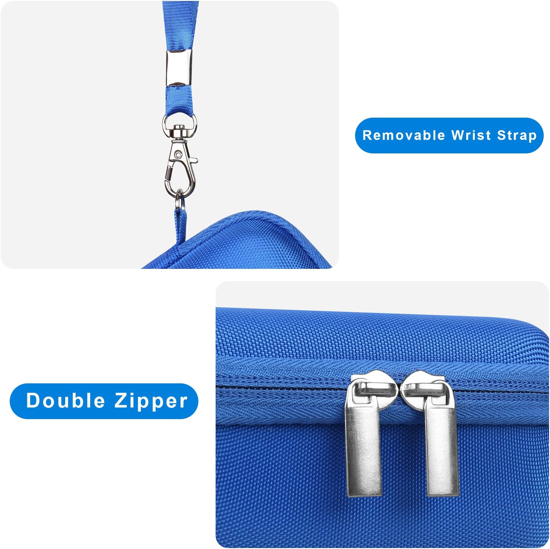 Canboc Camera Case for Canon PowerShot G7 X Mark III/ G7X Mark II Digital 4K Vlogging Camera, Point and Shoot 4K Video Camera Bag, Zipper Mesh Pocket fits USB Cable, Batteries, Blue