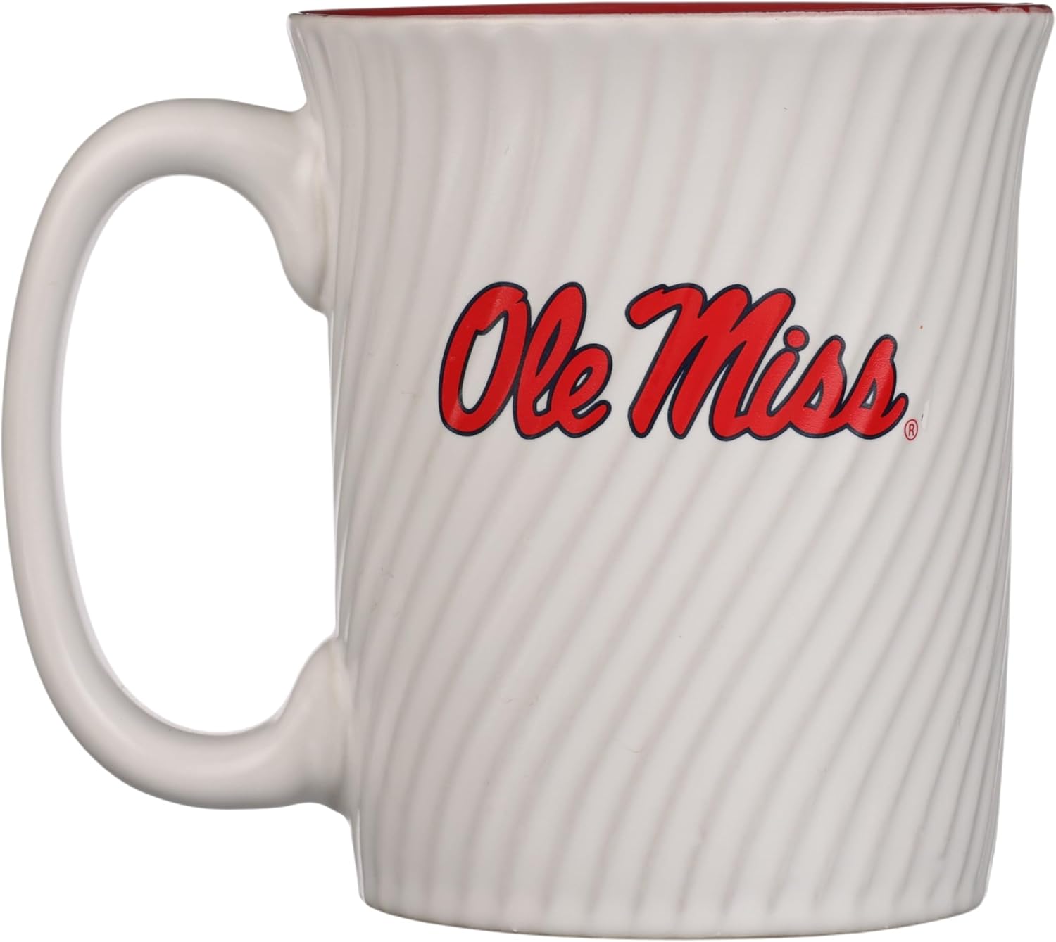 Officially Licensed NCAA Large Ceramic Coffee Mug - 15 oz Ceramic Coffee Mug - Premium Swirl Design, Team Logo Mug for Sports Fans - Game Day & Office Essential