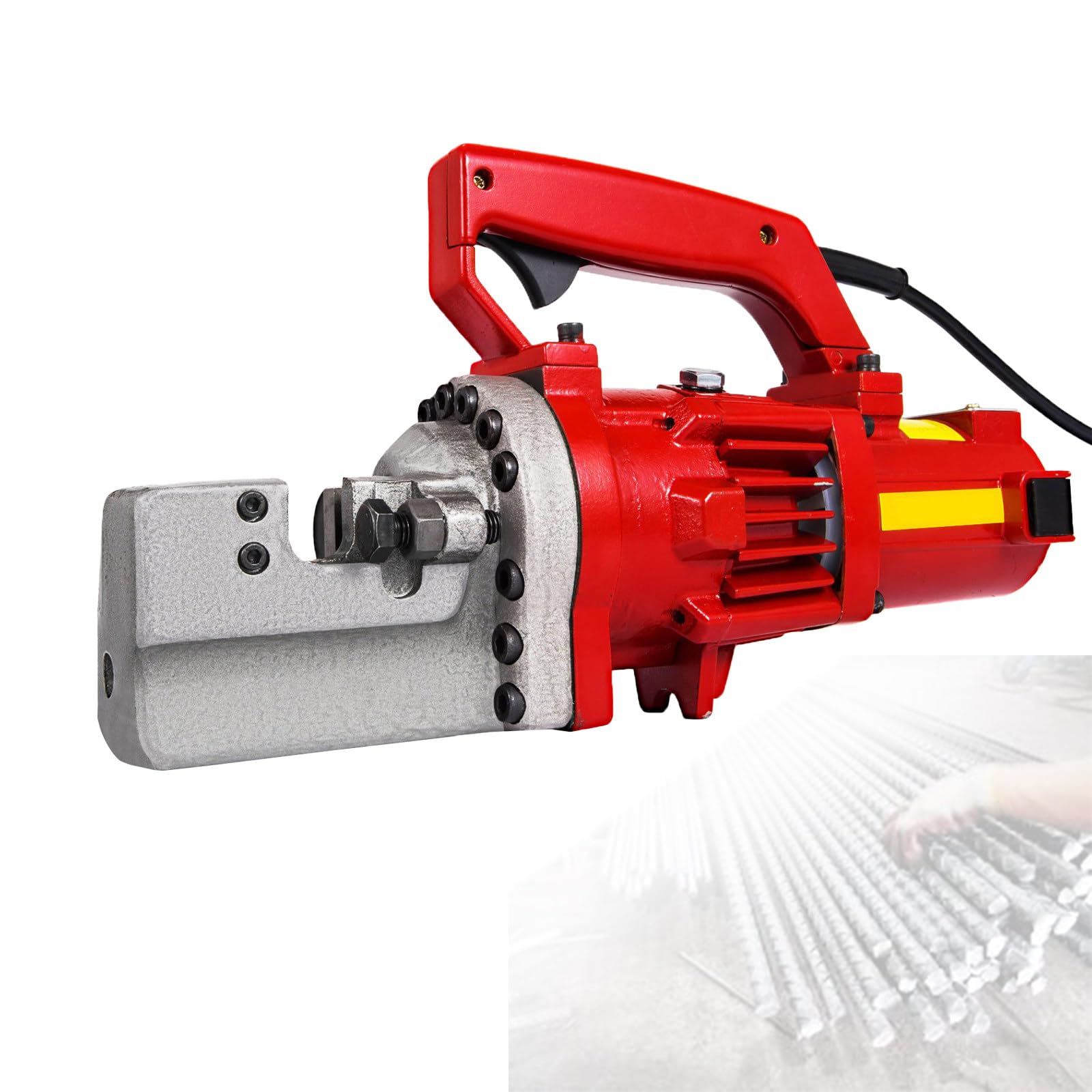 KJHYYPP Electric Hydraulic Rebar Cutters, 1250W Handheld Tool with 3s Cutting Speed, Cuts Rebar 4-20mm for Building Construction