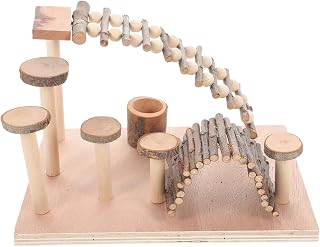 iplusmile Brinquedos De Esquilo De Plataforma De Hamster Decoração De Esquilo Brinquedos De Escalada Hamster Esconder Mesa De Hamsters Anão Plataforma De Hamster Anão Acessórios De Hamster