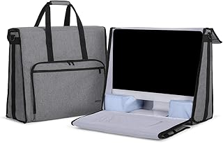 Damero Carrying Tote Bag Compatible with Apple 21.5" iMac Desktop Computer, Travel Storage Bag for iMac 21.5-inch and Other Accessories, Gray