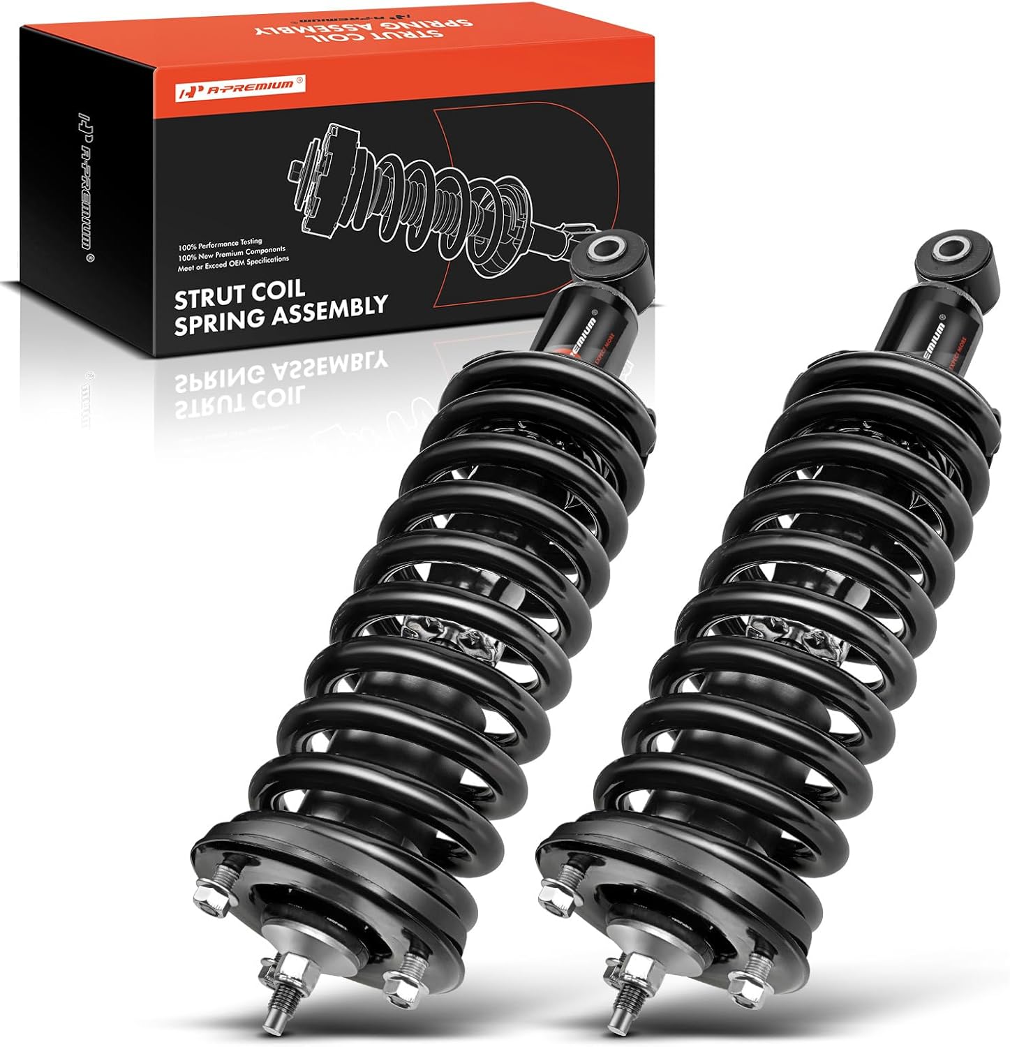 A-Premium Front Strut Assembly Compatible with [4WD] Nissan Frontier 2005-2021 & Suzuki Equator 2009-2012 - 2x Replacement Suspension Complete Strut Shock Absorber with Coil Spring
