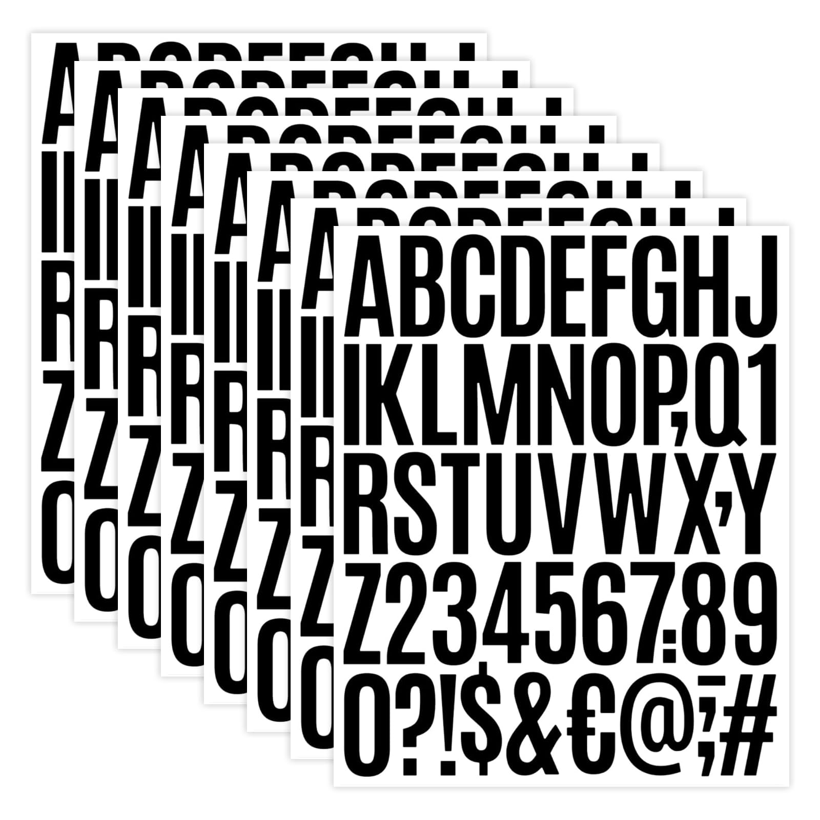 Outdoor Signage Letters 4 Inch Letter Stickers - 128 Piece Self ...