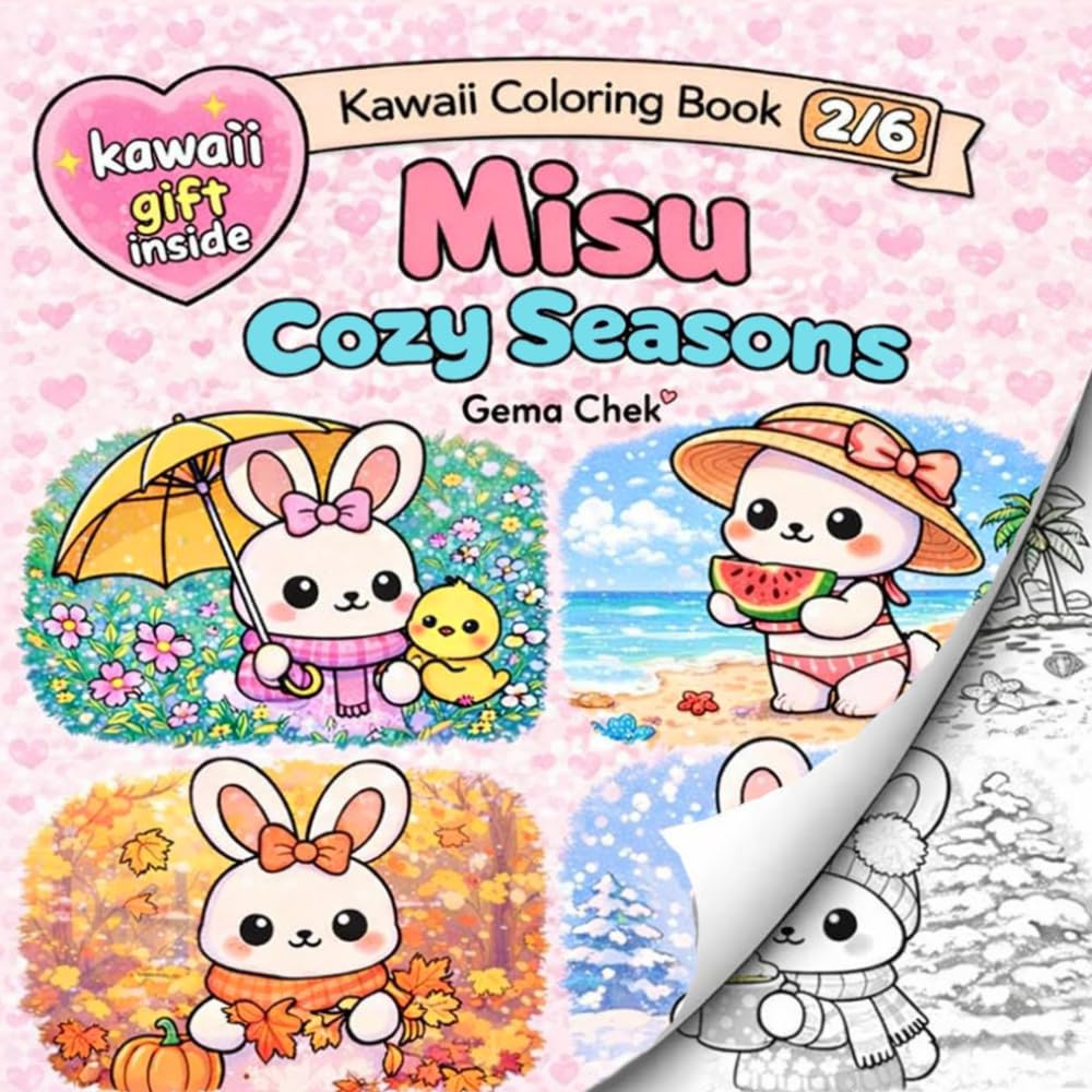 MISU COZY SEASON.: LIBRO de COLOREAR para NIÑOS. Disfruta de Coloreando LAS ESTACIONES DEL AÑO (MISU COZY Libros de colorear)