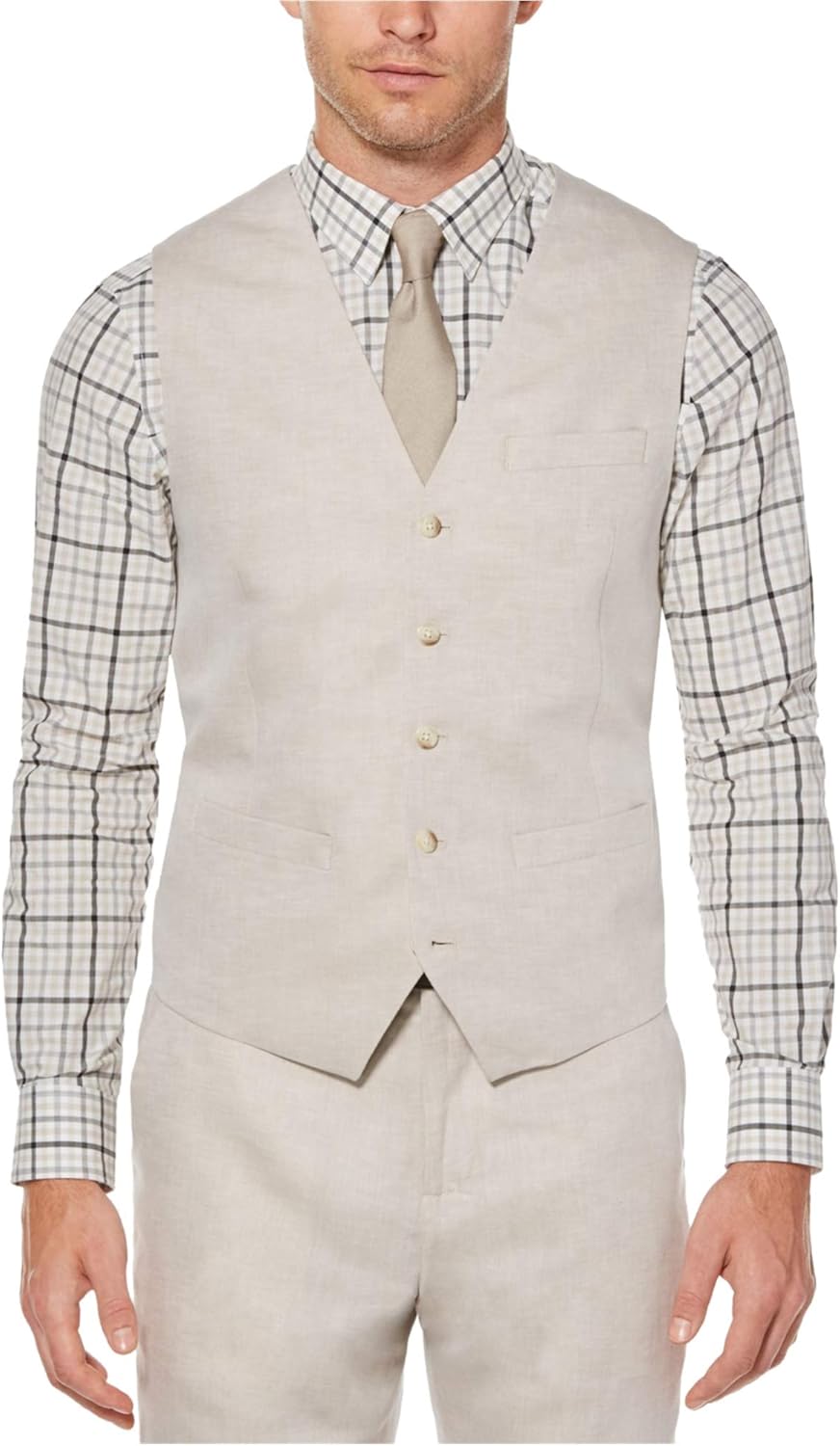 Perry Ellis Men's Solid Vest