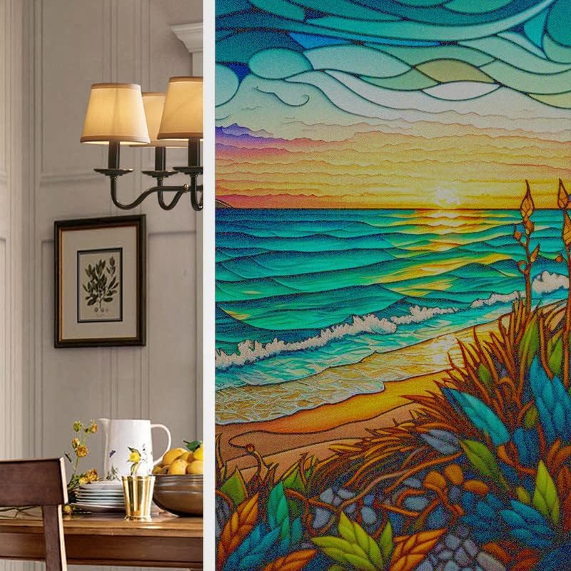 Calcomanías de privacidad para ventana, esmeriladas, no adhesivas, a prueba de rayos UV, adherencia estática extraíble para baño, dormitorio,