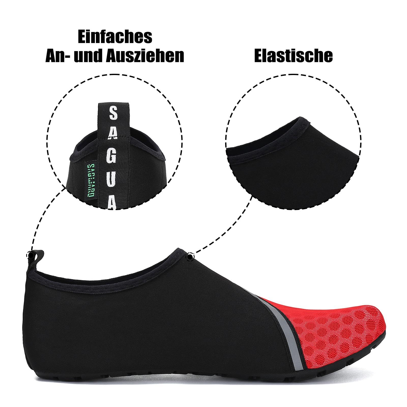 SAGUARO Scarpe da Scoglio Uomo Donna Scarpette Scoglio Leggere Scarpe Mare Asciugatura Rapida Scarpette Mare Scarpe Spiaggia Antiscivolo Scarpe per Acqua Immersione Surf, Gr.36-47 EU