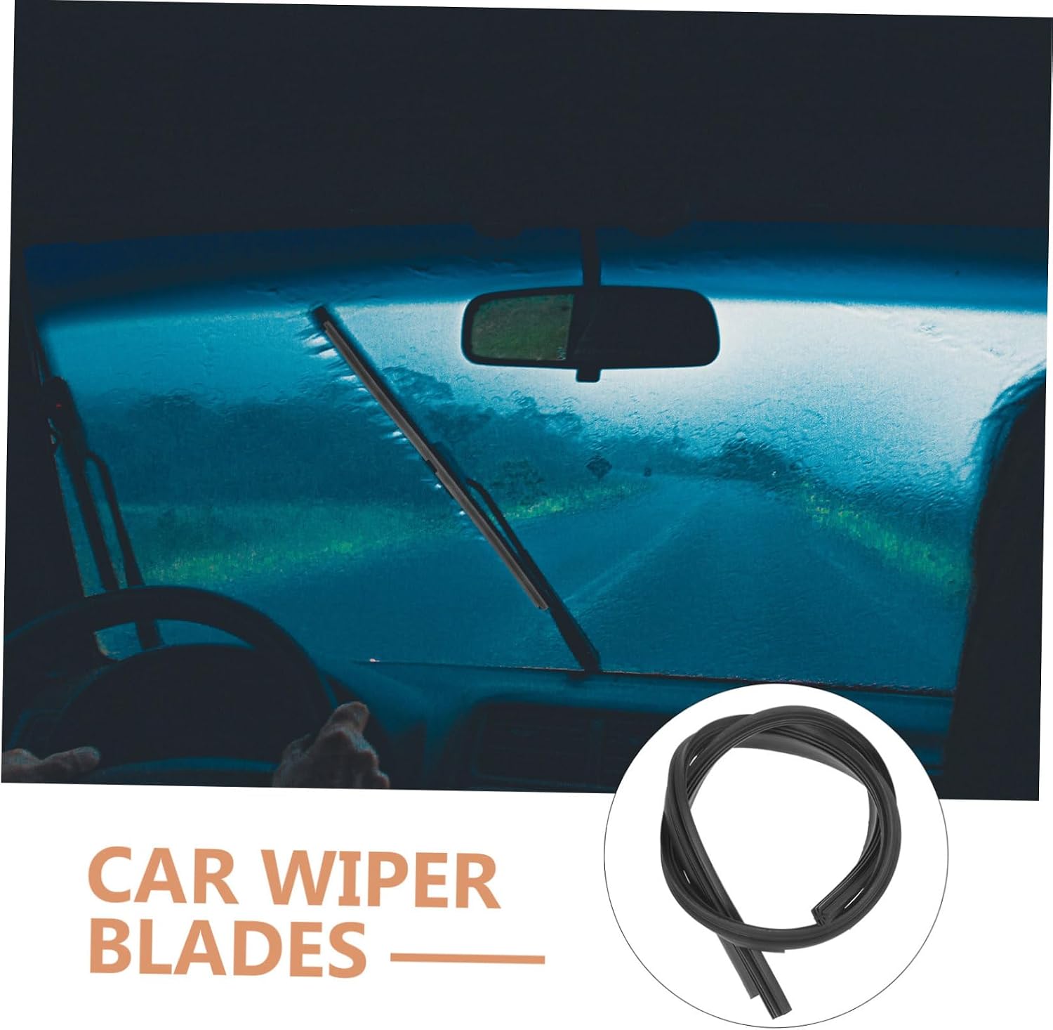 Outanaya 2Pcs Durable Windshield Wiper Blade Refills Easy Installation Replacement Plastic Inserts for All Season Performance Compatible with Type Wiper Blades