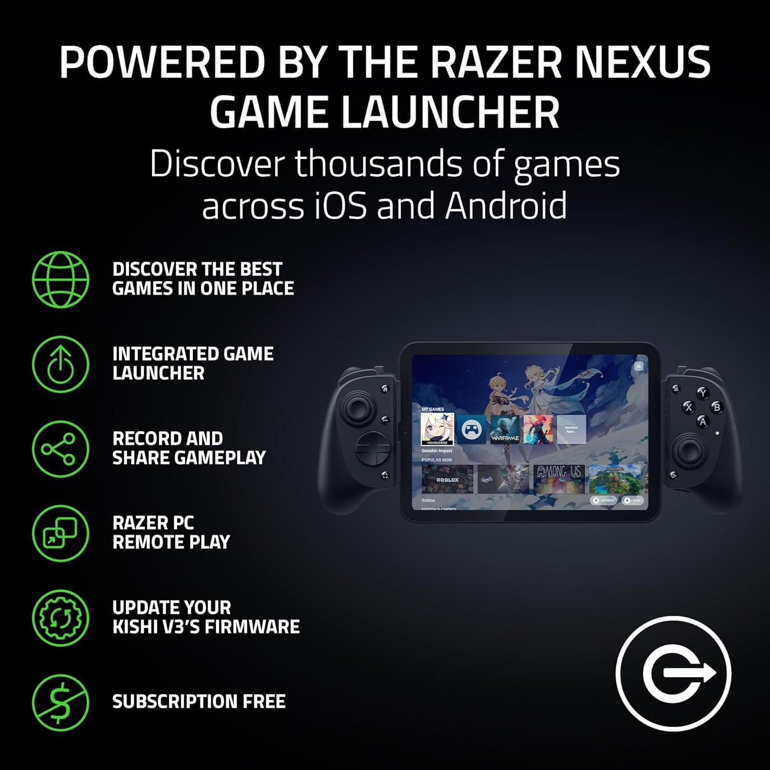 Razer Kishi V3 Pro Gaming Controller for iPhone 15 & 16, Android & iPad mini up to 8": Full Sized TMR Thumbsticks - Dual Back Buttons - Wired & Remote Play for PC - Haptics - 3 Free Months of Apple Arcade image 8 of 10 B0F231T7BG