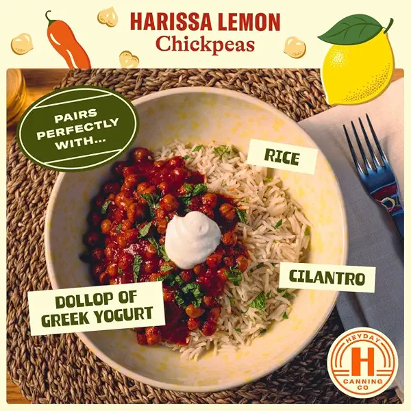 Chickpeas Harissa Lemon, 15 Ounce 3
