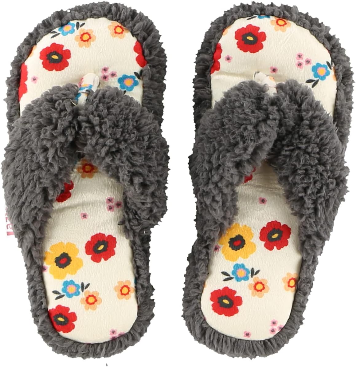 Lazy One Spa Flip-Flop Slippers for Women, Girls’ Fuzzy House Slippers