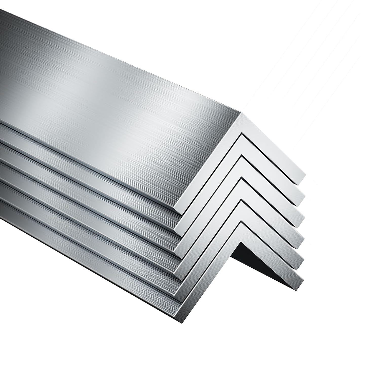 8 PCS 5" x 1" x 1" Premium Aluminum Angle Set,Versatile 1/8" Thickness - Ideal Aluminum Angle Stock for Versatile Projects, High-Quality 6061 Alloy