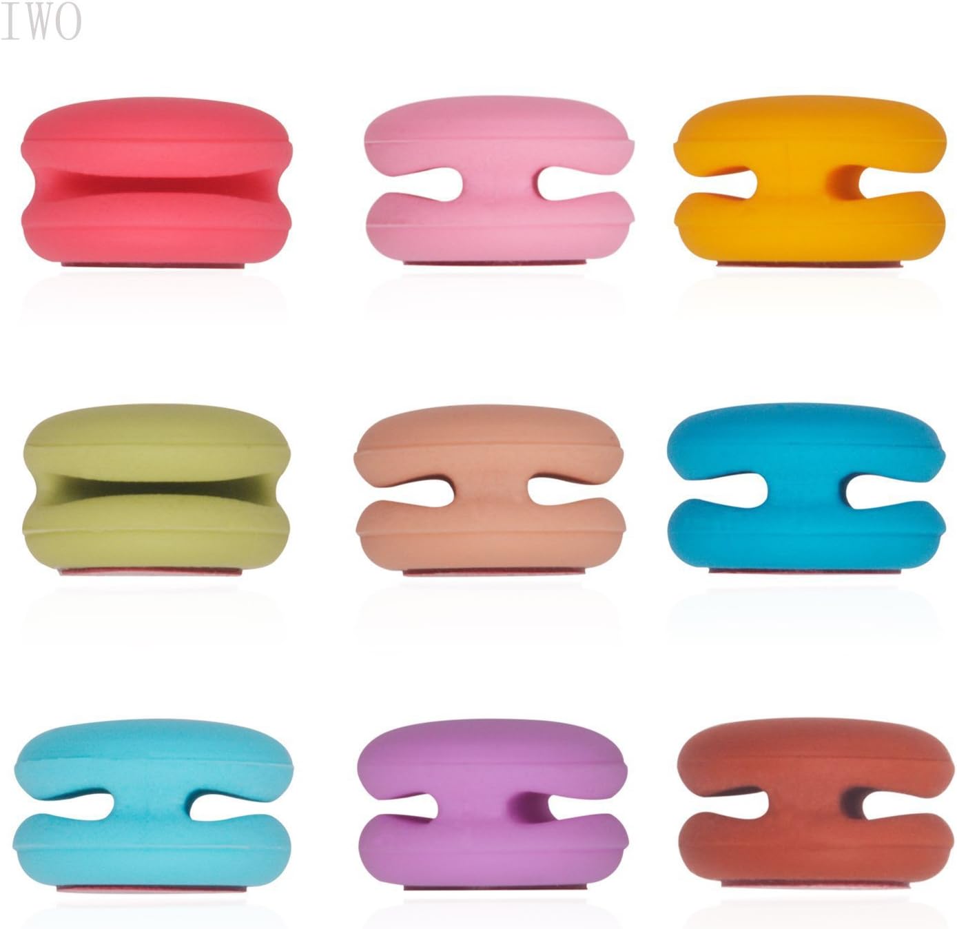 IWO Multipurpose Cable Clips Holders Cord Management System for Computer, Charging or Mouse Cord(9 Packs)