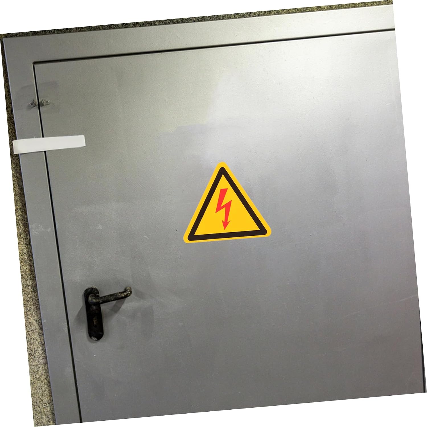 Zerodeko 4Pcs High Voltage Warning Sign Self Adhesive Electrical Stickers for Safety Awareness Workshops Caution Danger Label for Electric Panel Protection