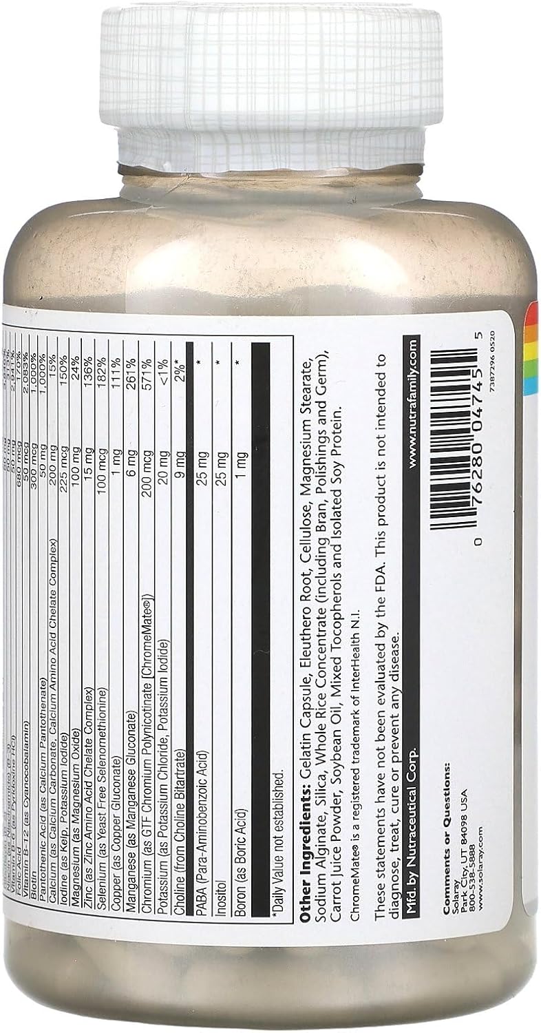 Solaray - Twice Daily (Iron Free), 120 capsules