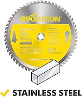 Vista 3 de Evolution Power Tools 14BLADESS - Hoja de sierra de corte de acero inoxidable, 14 pulgadas x 90 dientes, color amarillo y Power Tools 14BLADEAL Hoja