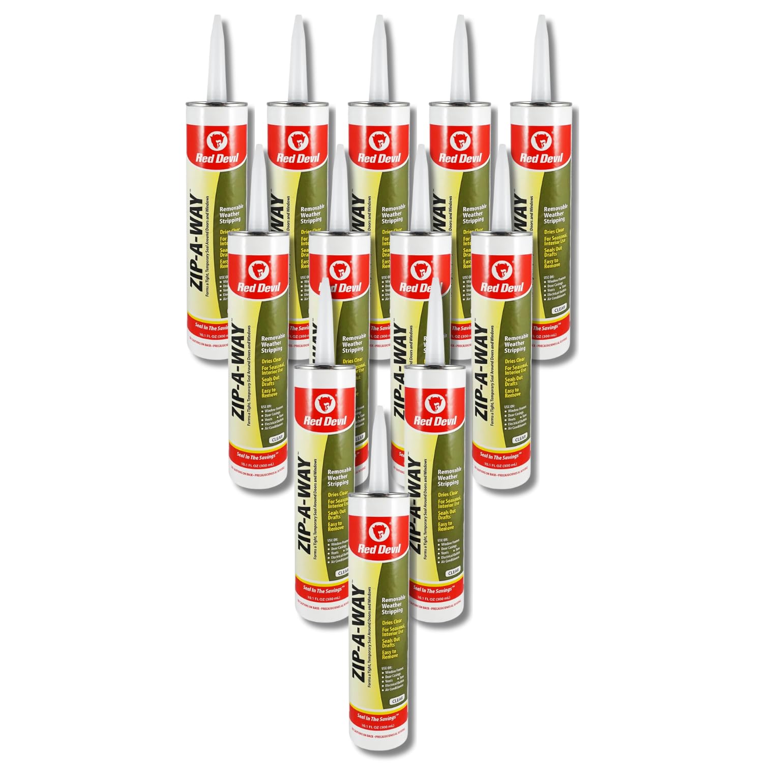 Amazon.com: Red Devil 0606 Zip-A-Way Removable Sealant, 12-Pack
