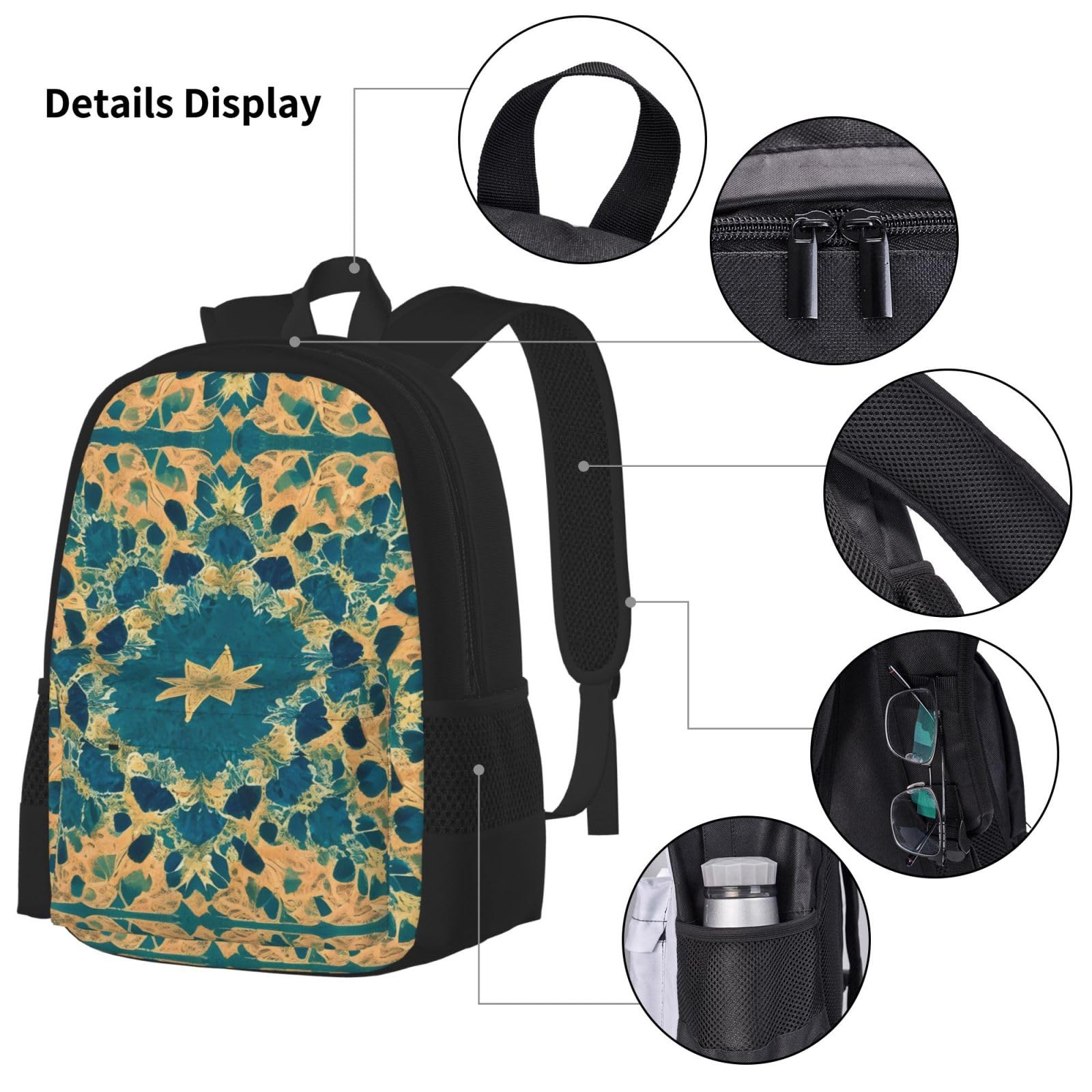 Set di 3 pezzi con zaino per computer portatile con borsa termica per il pranzo e organizer per lavoro