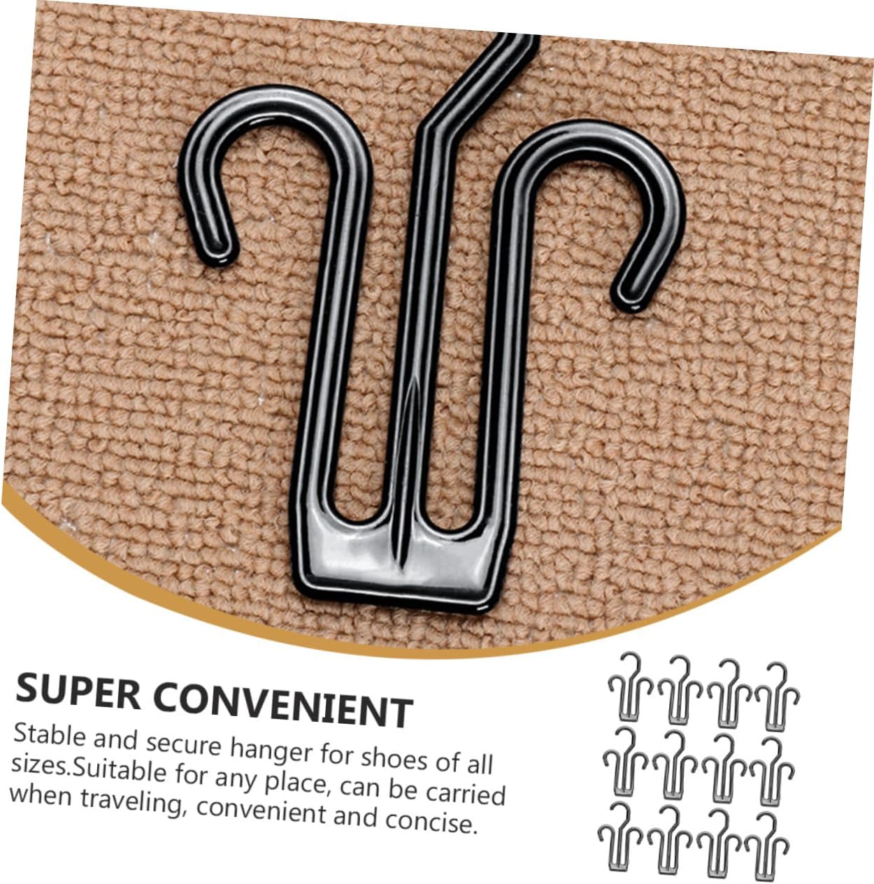 CHILDWEET 12pcs Double Hook Plastic Shoe Hanging Hooks for Travel