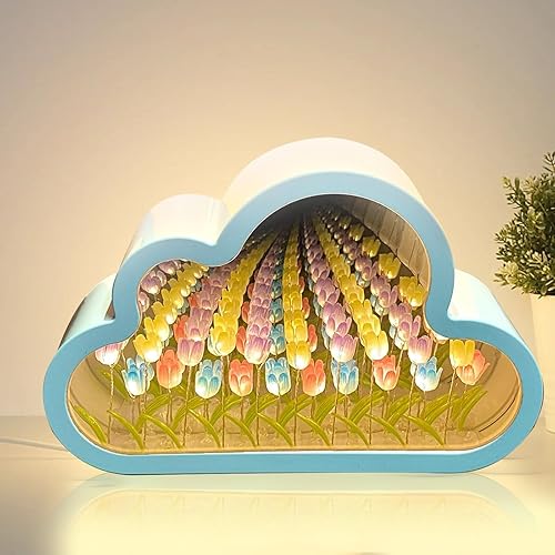 Miniatura 1 de AOZBZ Lámpara de flores  Lámpara de flor de tulipán de nube de bricolaje, luz nocturna LED, hecha a mano, lámpara de tulipán, lámpara decorativa de