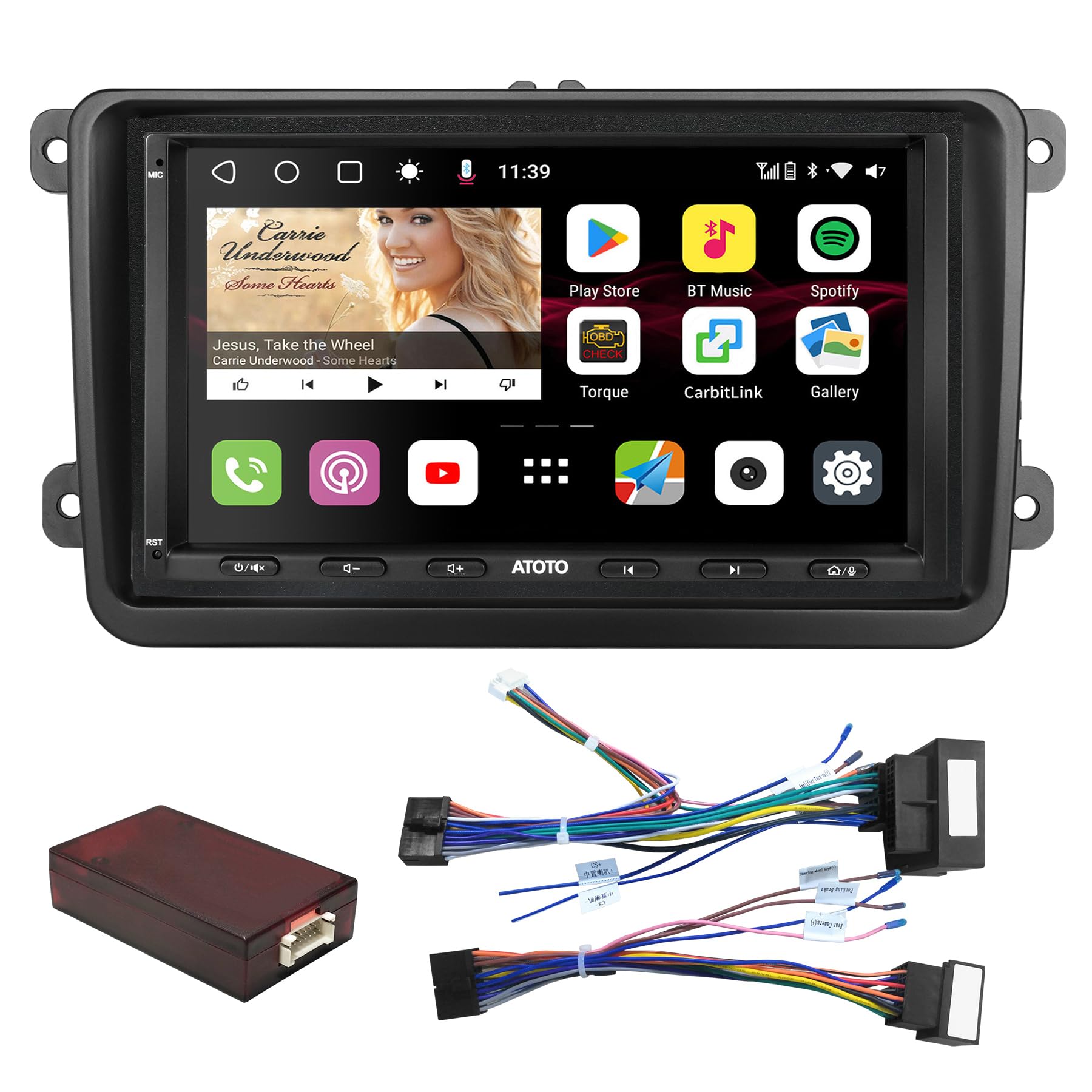 Nieuw] ATOTO S8 Premium Android Dashboardvideo, Wireless CarPlay & Android Auto, 7 inch QLED-scherm, gesplitst scherm, Dual BT met aptX HD, HD achteruitkijkspiegel met LRV, SCVC en meer, S8G2B74PM