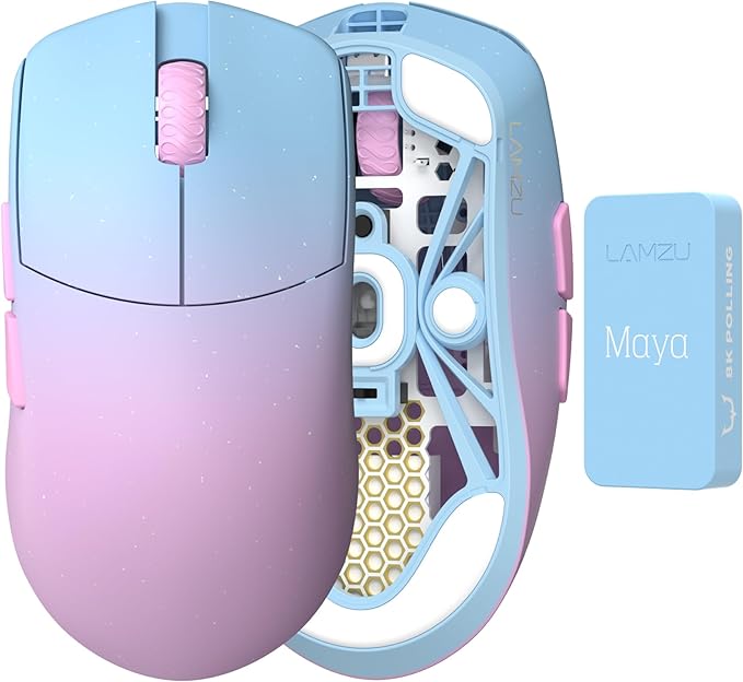 LAMZU MAYA REJECTモデル【8Kドングル入り】 ゲーミングマウス 無線 軽量 45g type-C 充電 ワイヤレス リジェクト×ラムズ REJECT SPECIAL EDITION