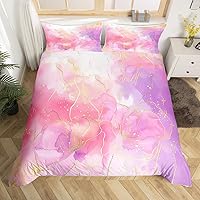 Vista 17 de Erosebridal Funda de edredón de color marrón y blanco tamaño individual, diseño de grafiti ombré para niños y niñas, funda de edredón de acuarela