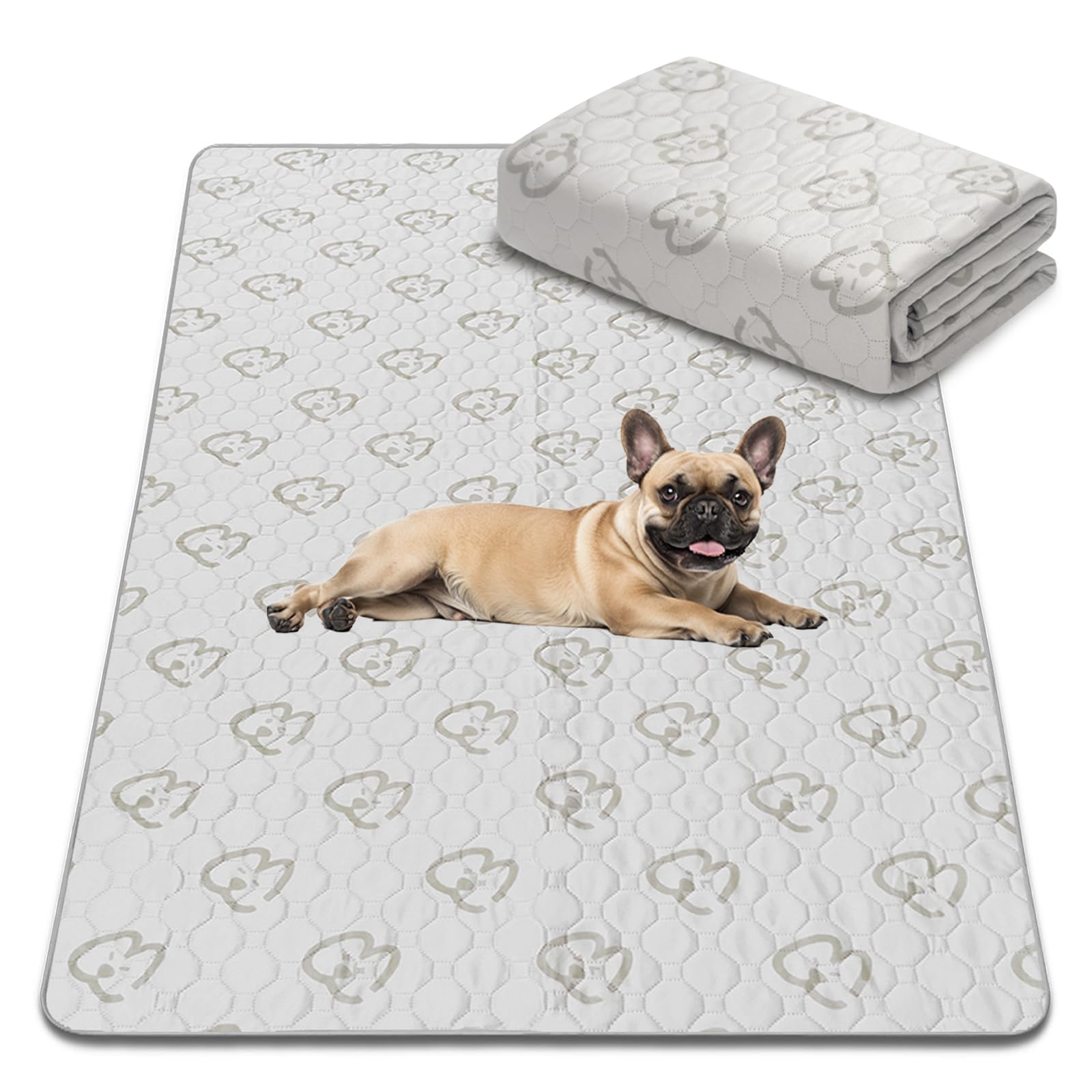 FXW Washable Pee Pads for Dogs, Puppy Pads with Super Absorbent, 63" x 39", Specifically Designed for 24inch 6 Panels Dog Playpen, Rectangle
