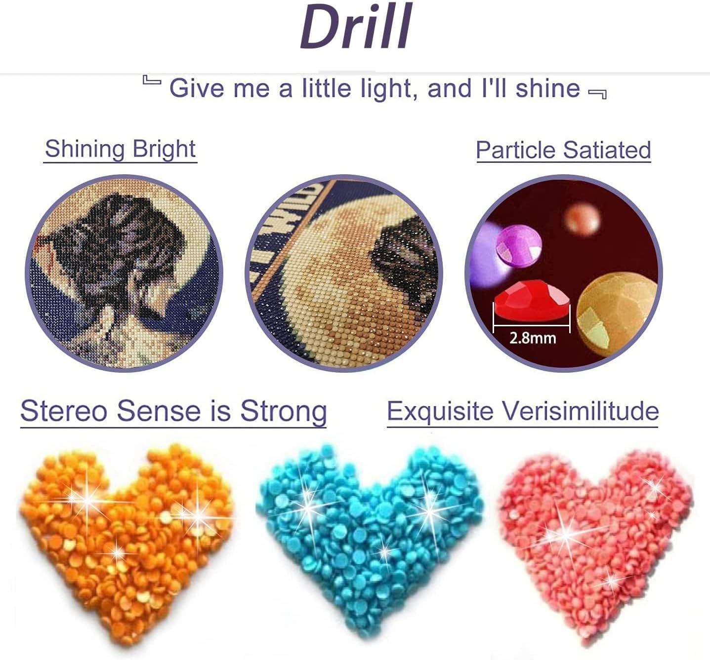 AiEiIiOiUi French Bulldog Colorful Cute Pet Dog Animal Diamond Painting Kits for Adults, 5D Crystal Diamonds Art with Accessories Tools, Picture DIY Art Craft for Home Décor Gift image 5