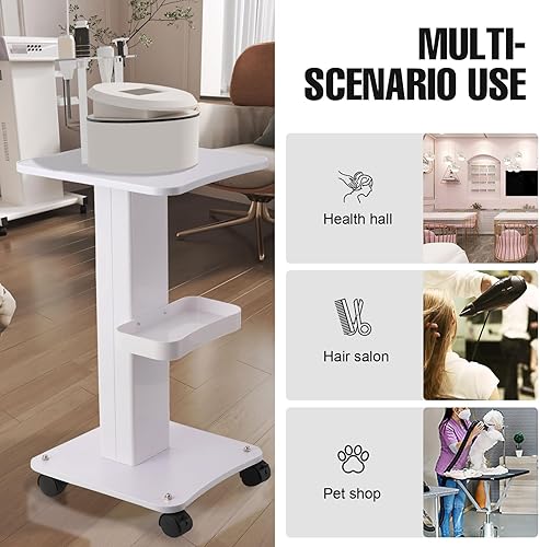 Miniatura 6 de Estetician - Carrito de salón de belleza con ruedas, soporte de carrito de spa de salón de belleza, carrito rodante de máquina esteticista de 3