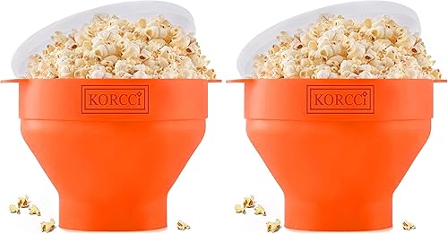 Miniatura 17 de El original Korcci - Palomitero de silicona para microondas, palomitas de maíz para microondas, cuenco plegable para hacer palomitas de maíz en el
