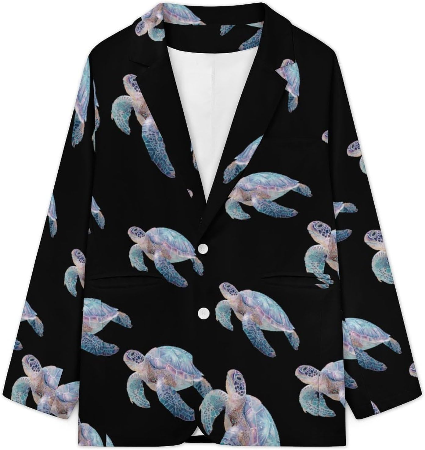 Turtle Gradient Colors Suits Blazer for Men Business Tuxedo Jacket Buttons Sport Coat