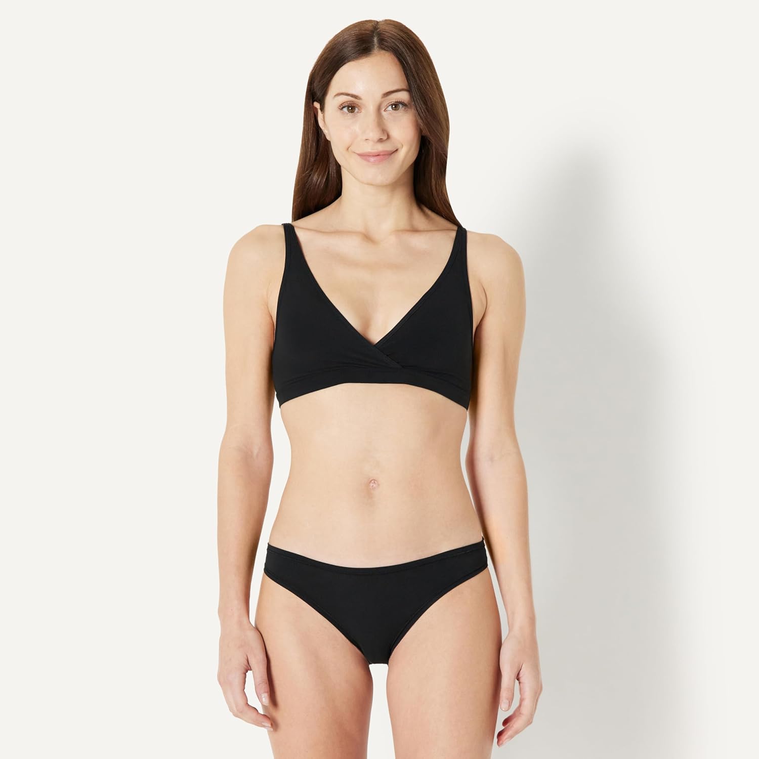 Amazon Essentials Women's Peached Microfiber Pullover Nursing Sleep Bra, Pack of 2 - Image 5