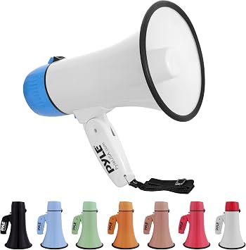 Pyle Megaphone Speaker with Siren, Bullhorn 20W with Loud Speaker