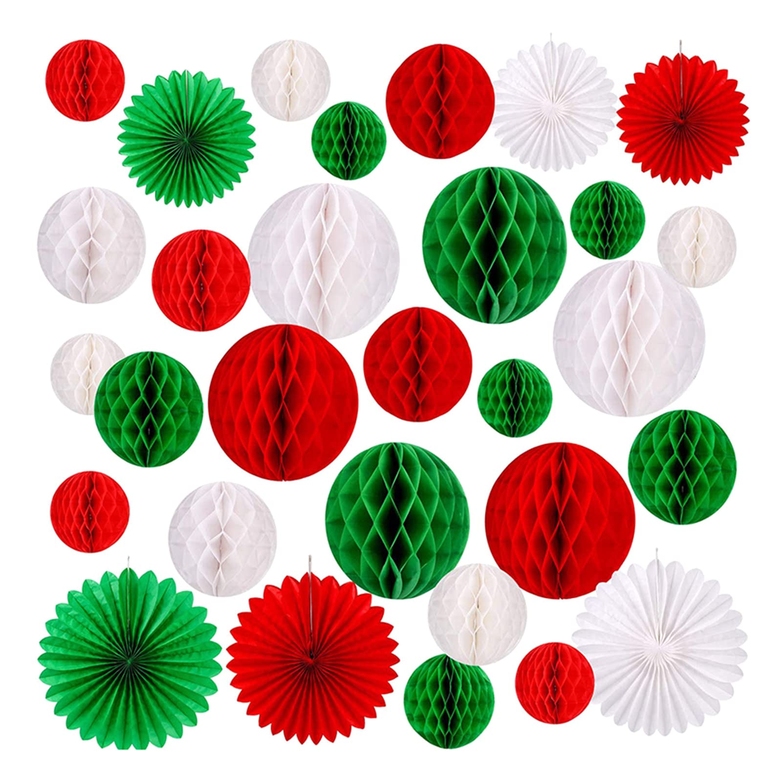 Elnwnnkc 30 Pieces Paper Fan Party Decorations Set Hanging Paper Decoration Set for Wedding Birthday Party Mother ' s Day Honeycomb Decorations for Birthday Graduation Baby