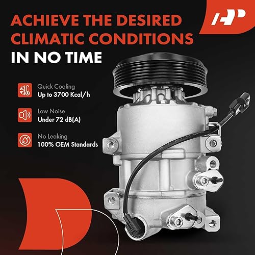 Miniatura 7 de A-Premium Compresor de aire acondicionado con embrague compatible con Hyundai Tucson 1.6L 2016-2017, solo hasta 01032017 (no compatible con 01032017)