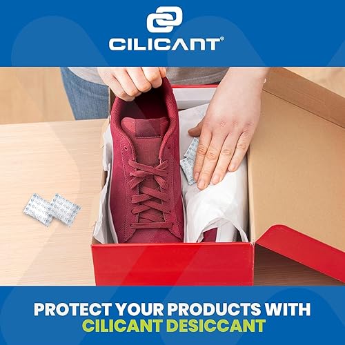 Miniatura 5 de CILICAnt Bolsas desecantes de 0.35 onzas, paquete de 100 unidades, absorbentes de humedad de grado alimenticio, ideales para embalaje de zapatos,