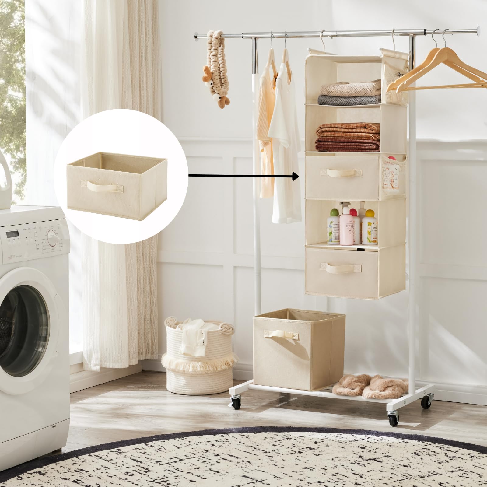 MAXHouser MAX Houser 6 Tier Shelf Hanging Closet Organizer, Closet Hanging Shelf — product photo