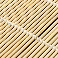 Vista 5 de 10 alfombrillas de bambú natural para sushi de 9.5 x 9.5 pulgadas