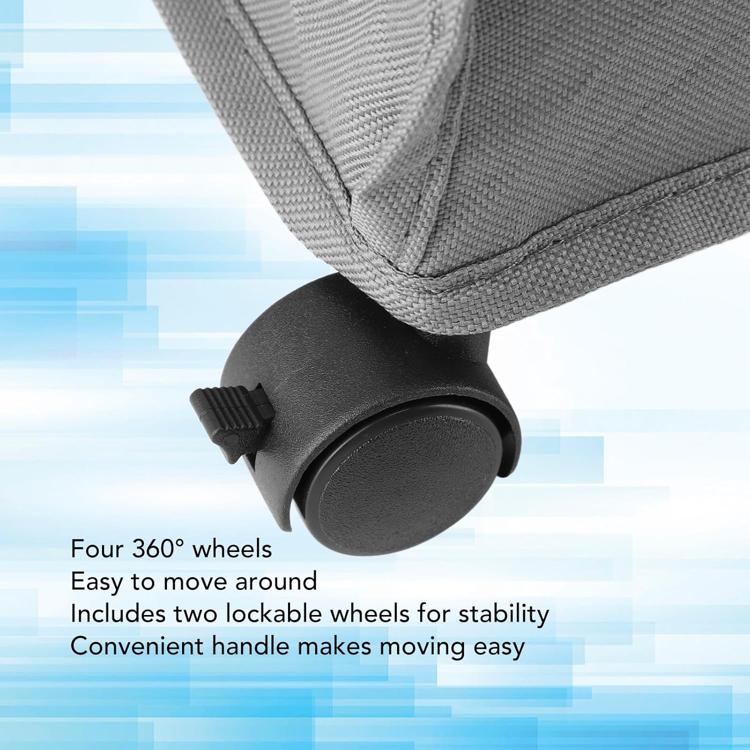 Fockety Rolling Under Bed Container Clear Opening, Underbed Storage Organizer with Wheels, Double Zip, Pull Out Under Bed Storage Containers for Clothes, Shoes, Bedding, Toys (Gray 2pcs)