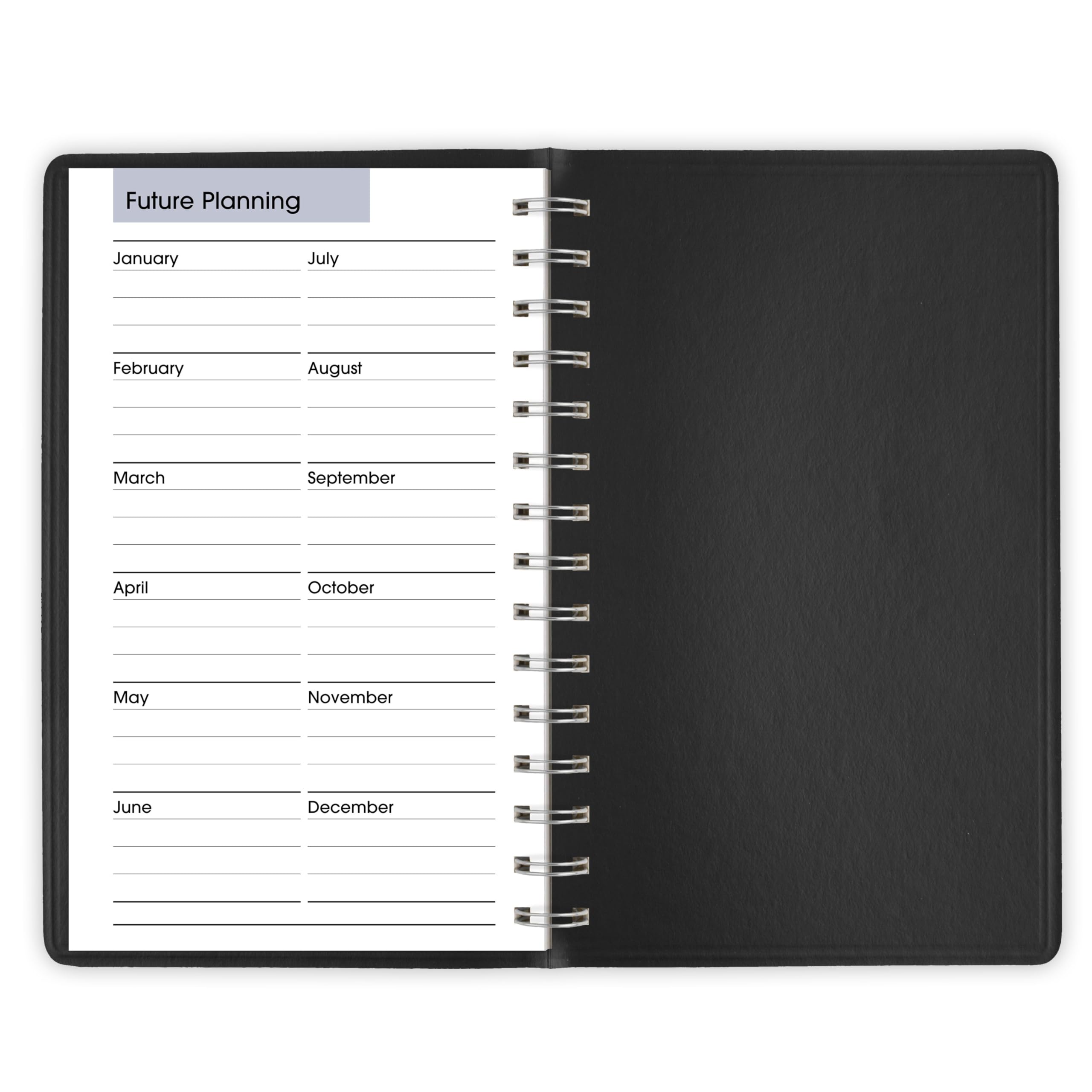 AT-A-GLANCE Agenda giornaliera 2026, 12,7 x 20,3 cm, piccola, trimestre oraria, DayMinder, nero (G1000026)
