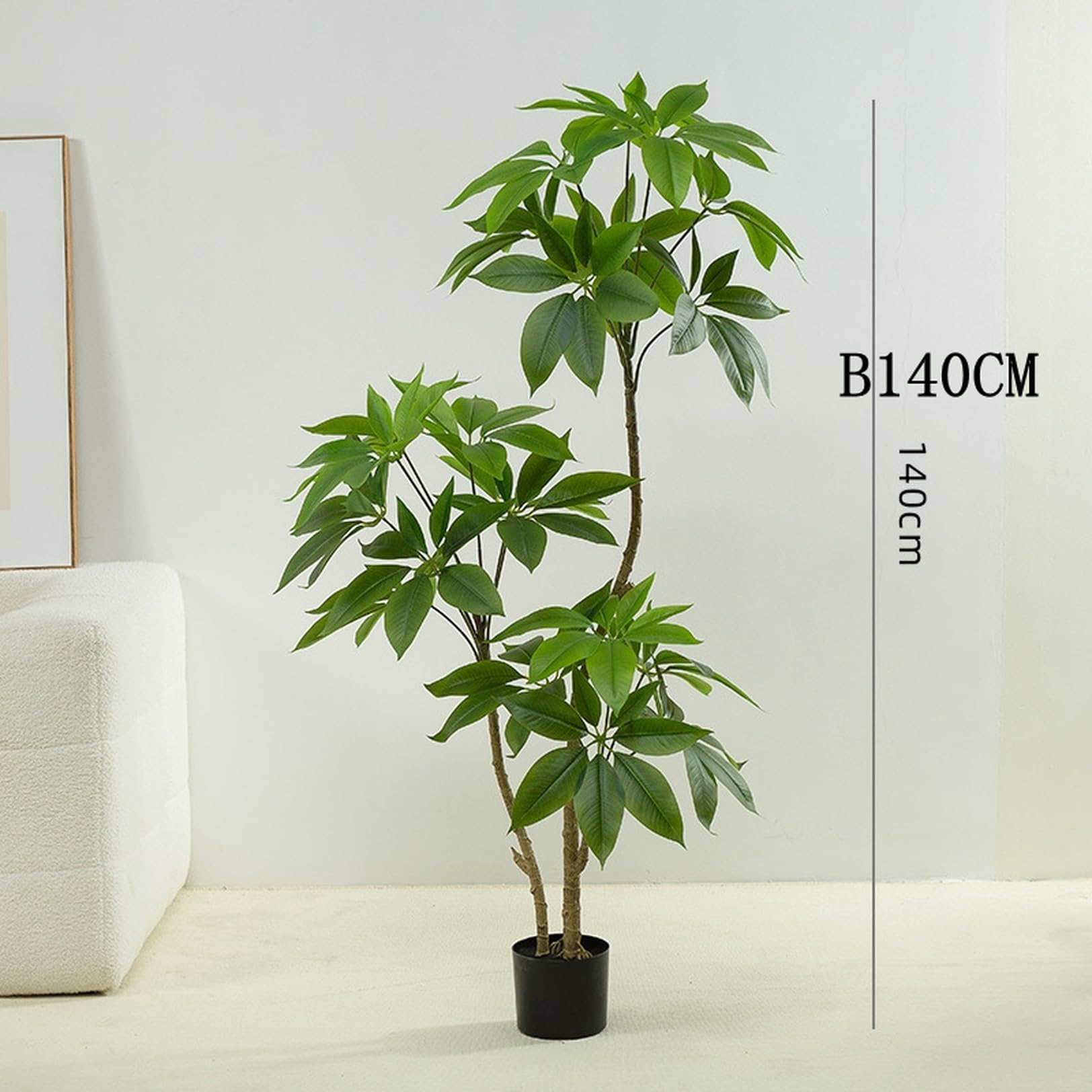 Amazon｜HGJH パキラ フェイクグリーン 人工観葉植物 鉢は取り外し可