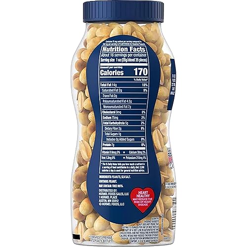 Miniatura 5 de Planters Cacahuetes tostados secos ligeramente salados, 16 onzas, 3 recipientes con calcomanía Mooresville Merchant