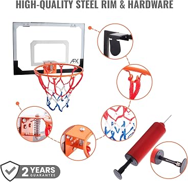 Mini Basketball Fun Hoop & Backboard with Ball (9