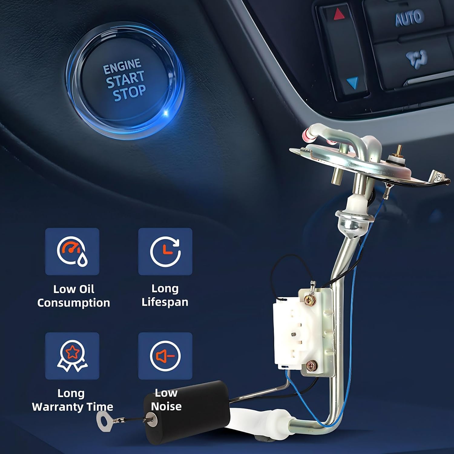 ECCPP Fuel Pump Replacement 25001613 Compatible with Chevrolet Malibu Monte Carlo & Buick Regal Century & Pontiac Bonneville Grand Am Grand Prix Grand Lemans & Oldsmobile Cutlass