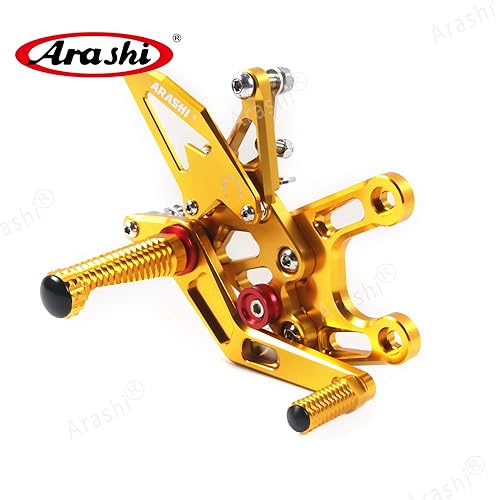 Miniatura 115 de Arashi reposapiés para motocicleta, accesorios ajustables, juego de reposapiés traseros Negro